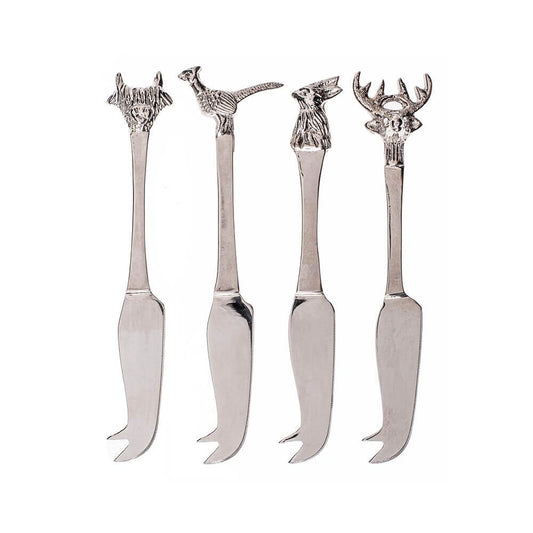 4 Mini Cheese Knives - Country Animals