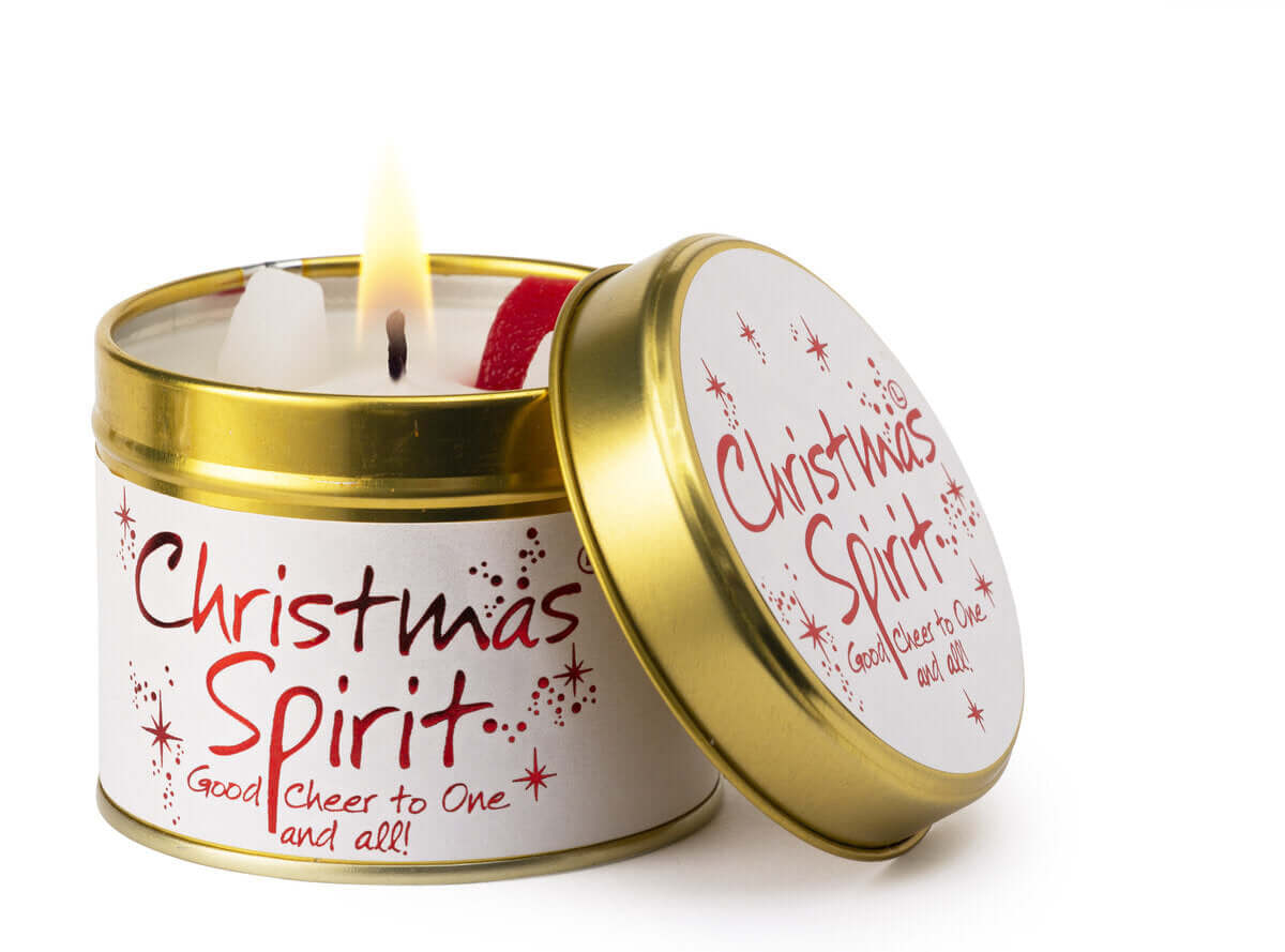 Lily Flame Christmas Spirit Candle in a Tin