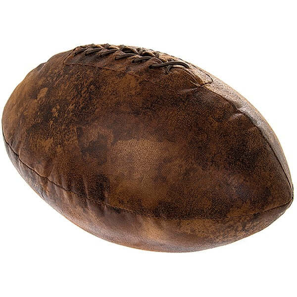 Antique Brown Rugby Ball Doorstop