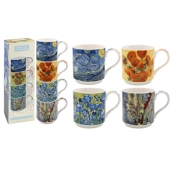 Vincent Van Gogh Stacking Mugs Set of 4