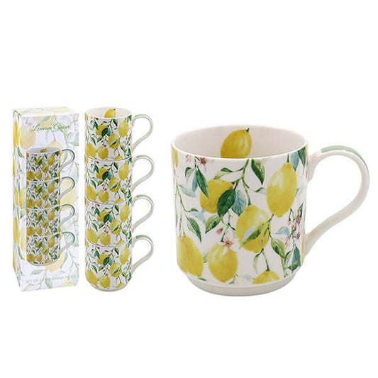 Lemon Grove Stacking Mugs Set of 4