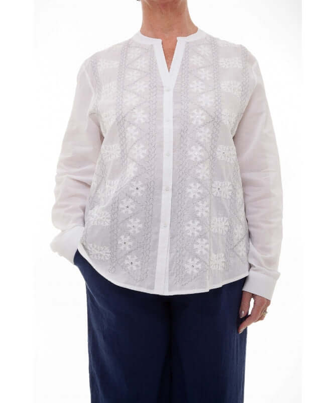 Lurex Embroidery Shirt