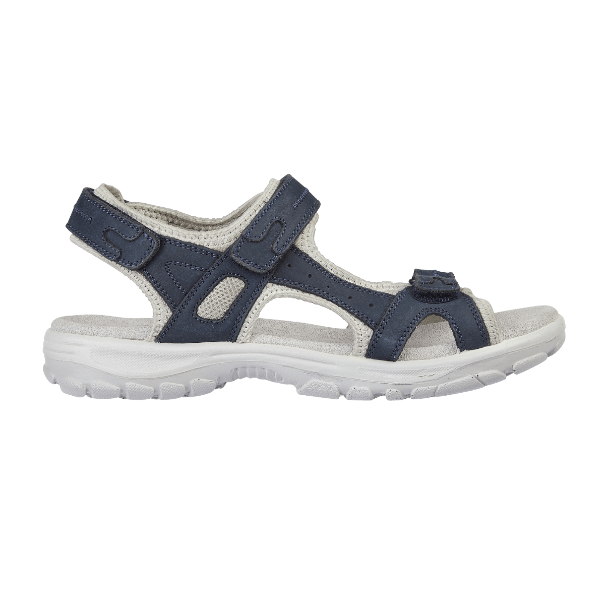 Mandy Nubuck Leather Walking Sandals - Navy