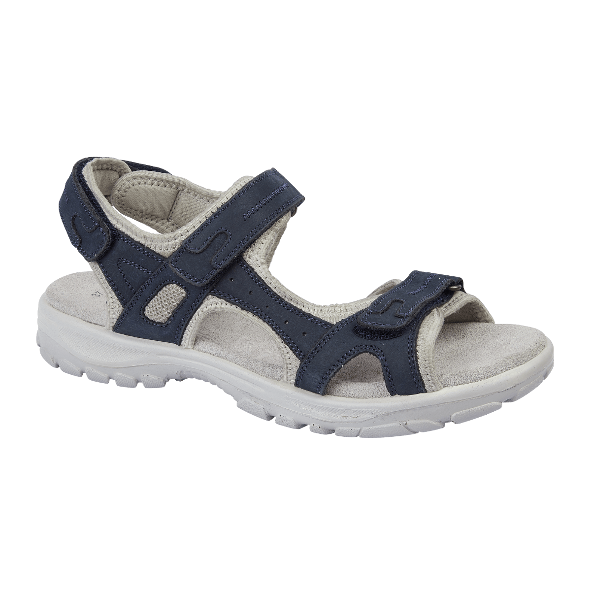 Mandy Nubuck Leather Walking Sandals - Navy