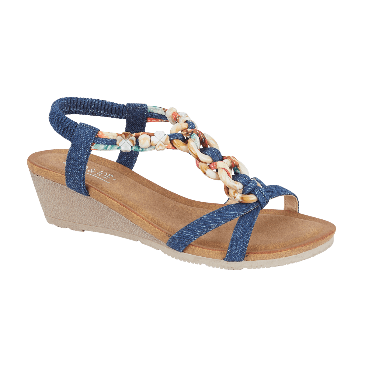 Mauritius Lightweight Wedge Sandal - Denim