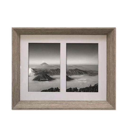 Natural Photo Frame Double 4x6in