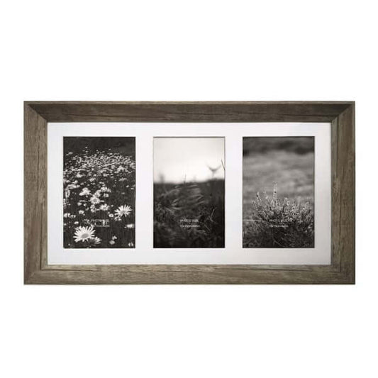 Natural Photo Frame Triple 4x6in