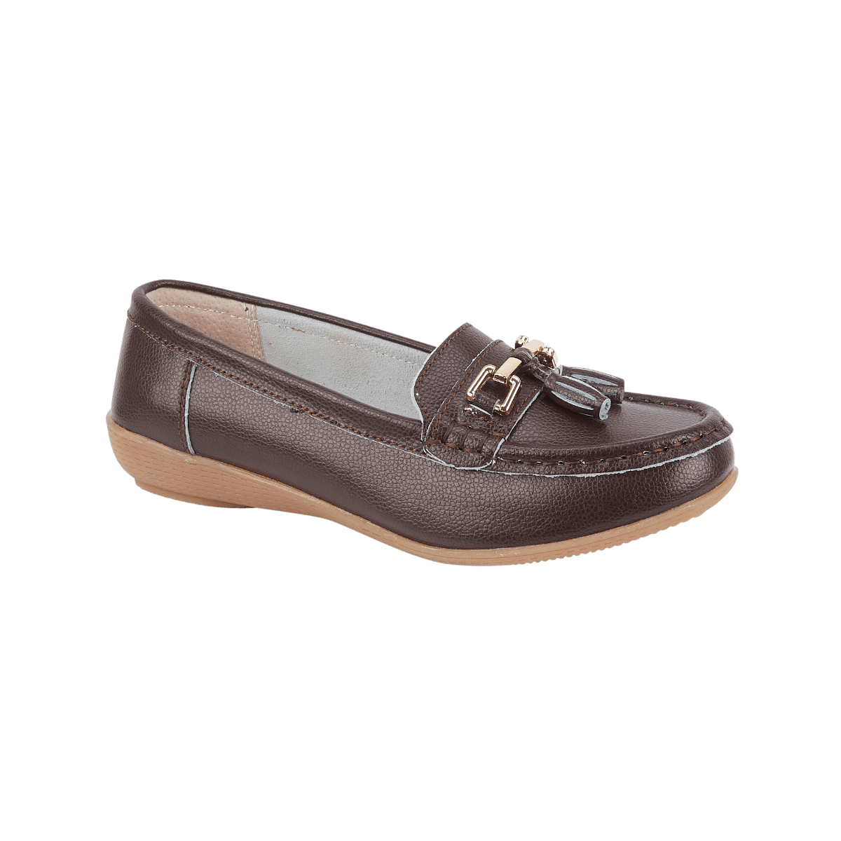 Nautical Real Leather Loafer - Chocolate