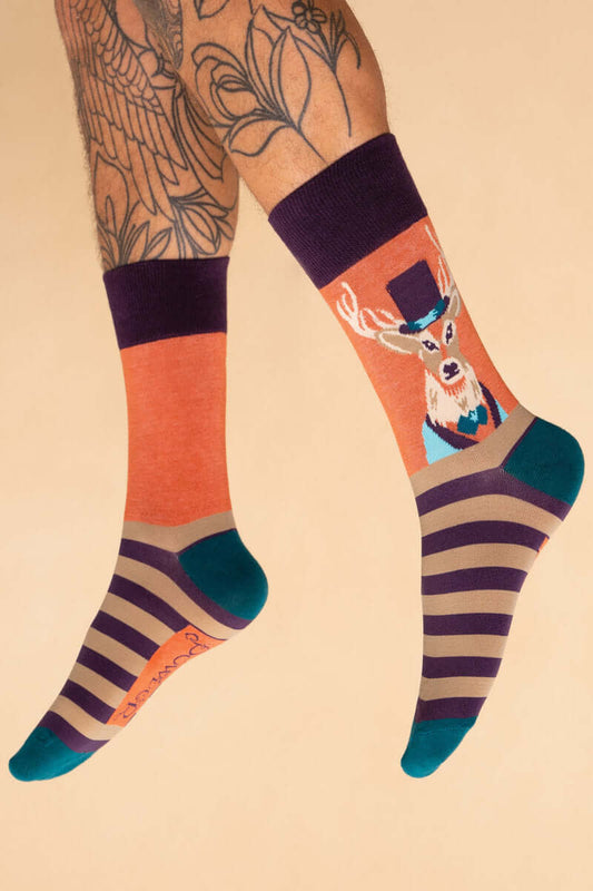 Powder Design Men's Woodland Gentry Stag Socks