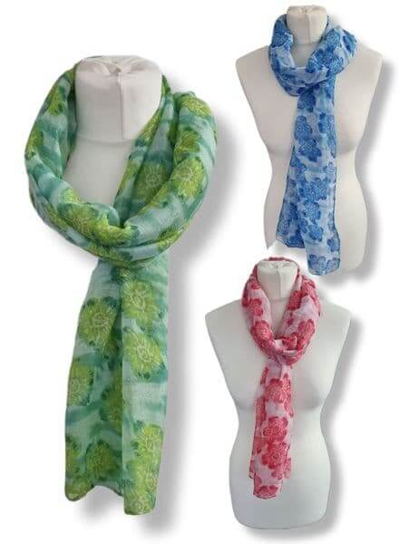 Floral Lightweight Scarf