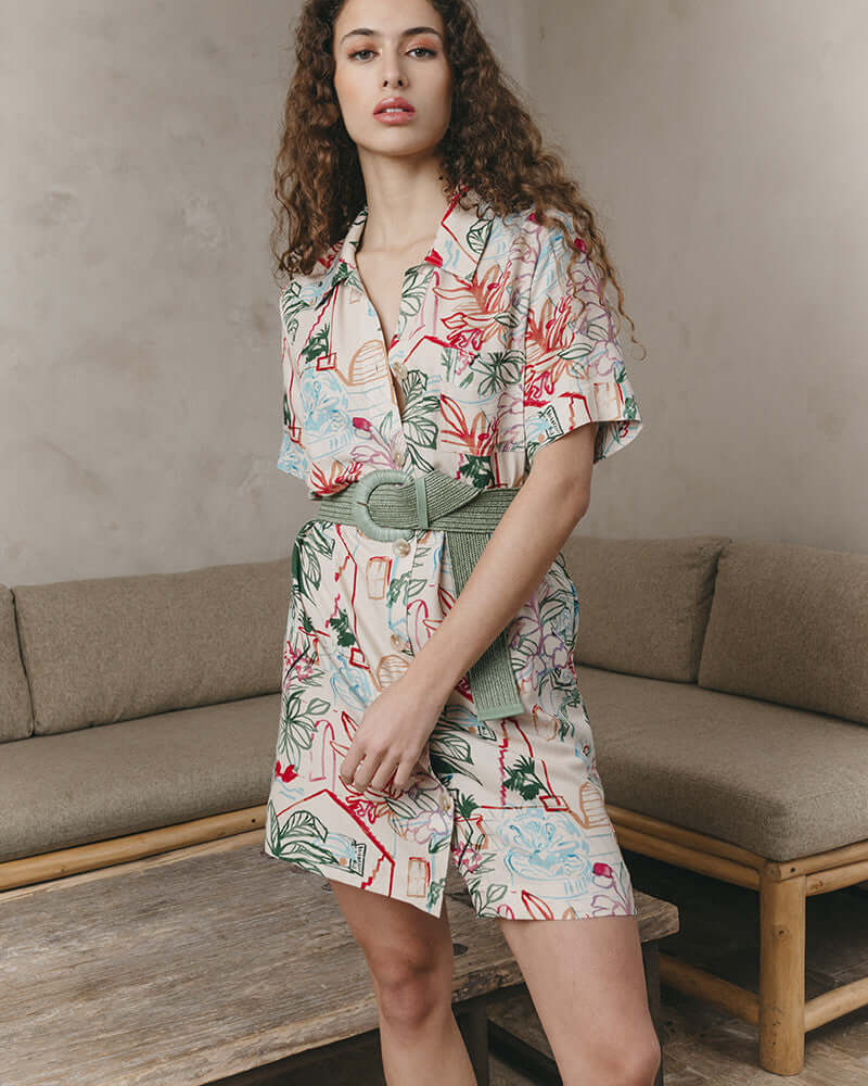 Grace & Mila - Joan Patterned Shirt Dress