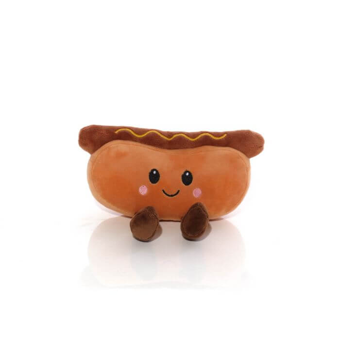 Plush Novelty Beanie Hot Dog with Legs