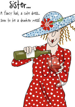 Sister... A fancy hat Greetings Card