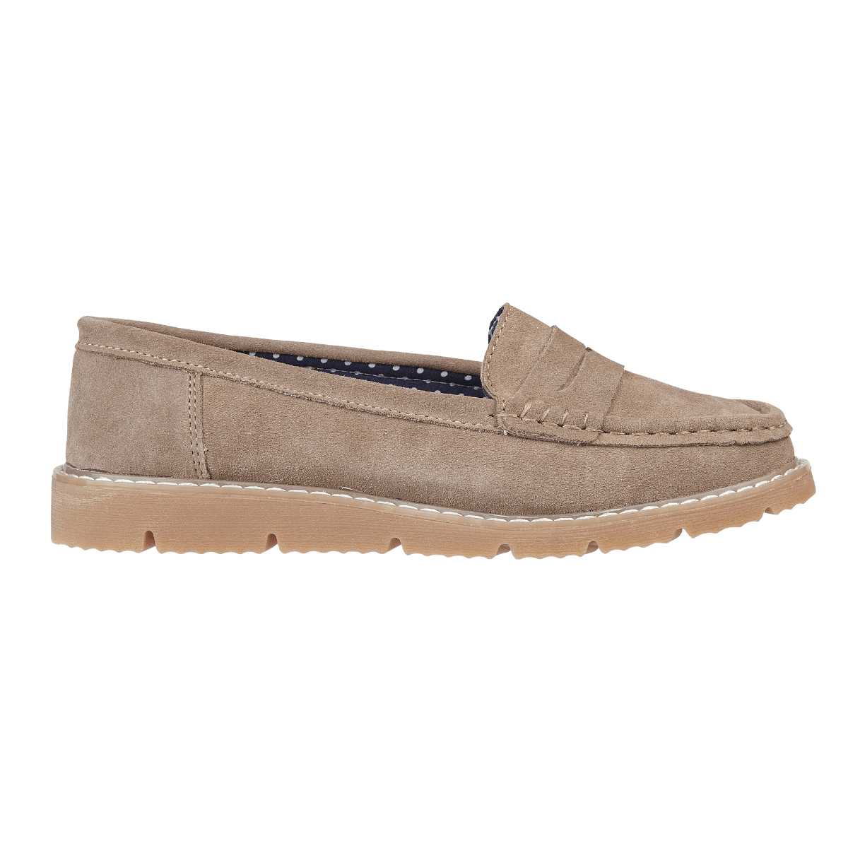 Shore Real Leather Suede Loafer - Latte