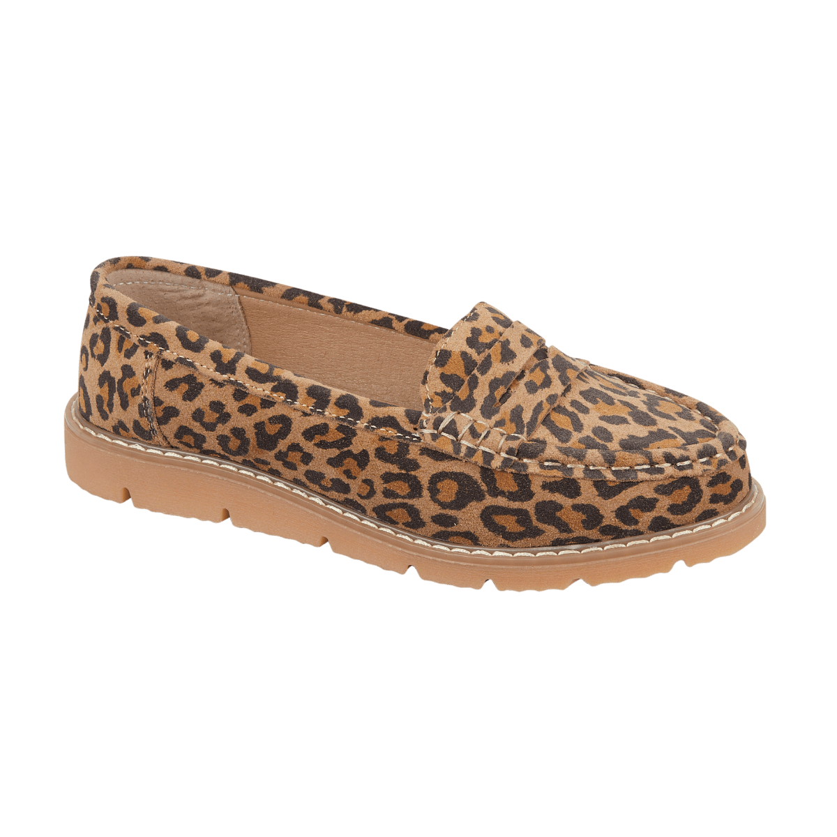 Shore Real Leather Suede Loafer - Leopard