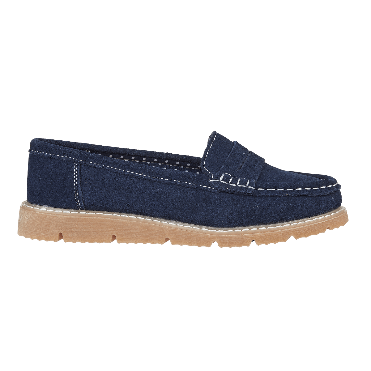 Shore Real Leather Suede Loafer - Navy