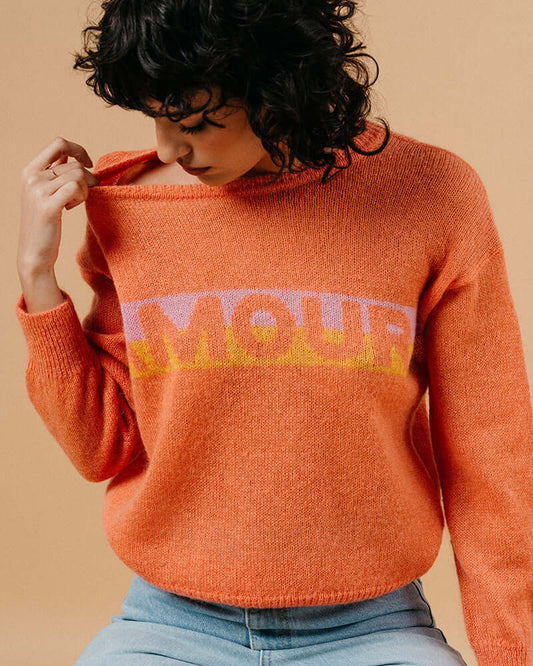 Grace & Mila - Machou 'Amour' Orange Sweater