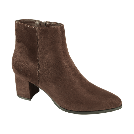 TANYA Ladies Heeled Ankle Boot - Brown MF