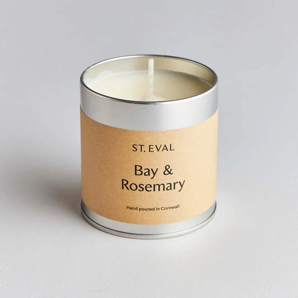 St Eval Artisan Candles - Bay & Rosemary Scented Tin Candle