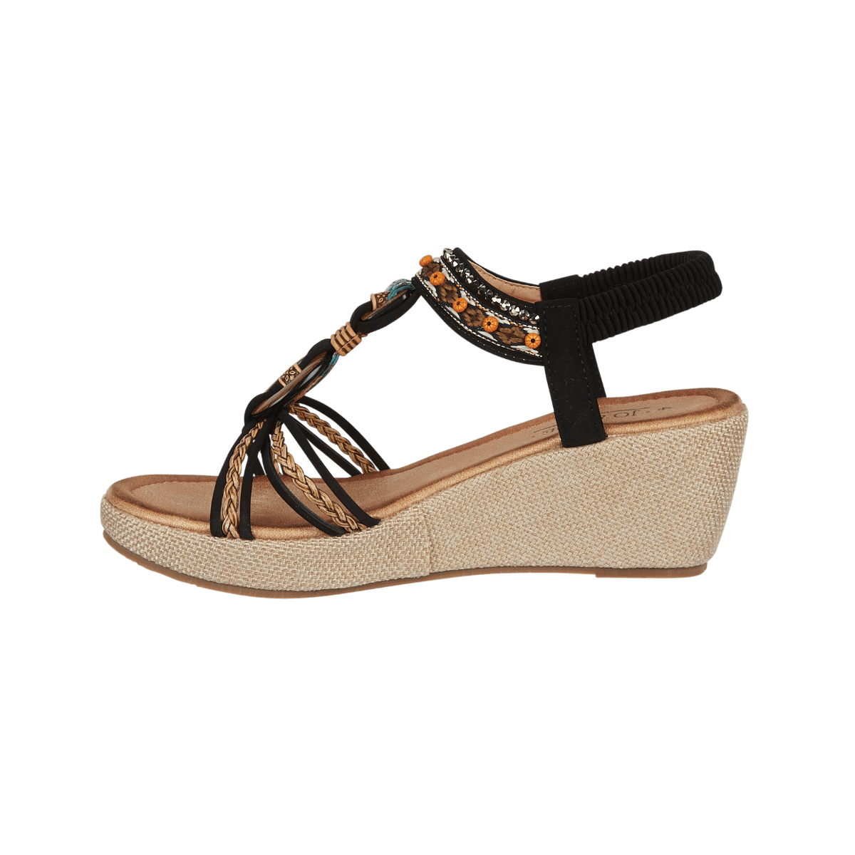 Trinidad Lightweight Wedge Sandal - Black