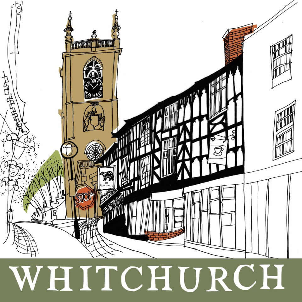 Whitchurch Shropshire Greetings Card