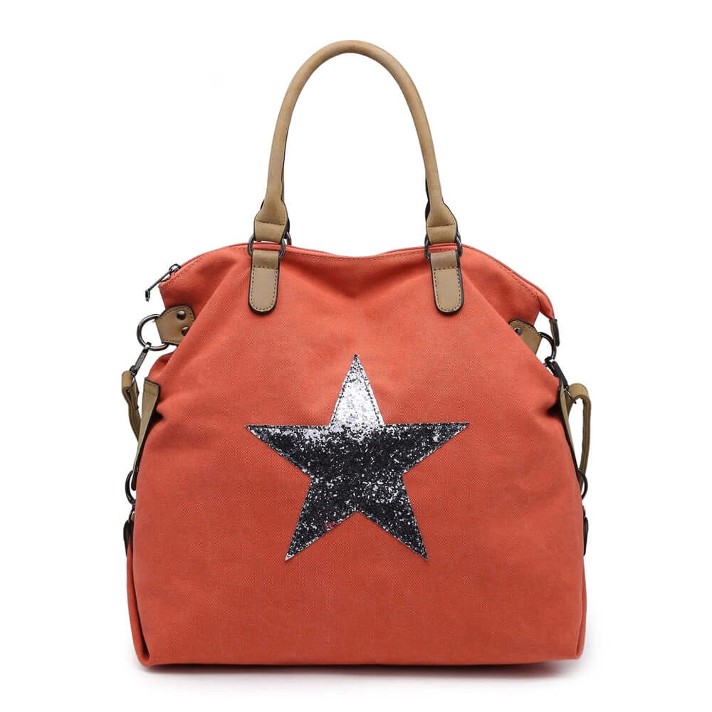 Large Glitter Star Tote Bag