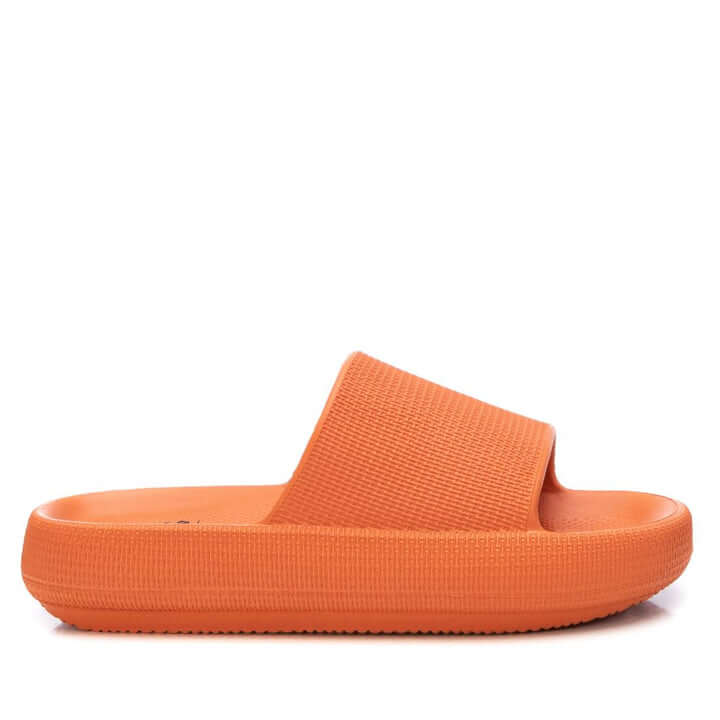 XTI Orange PU Platform Slider Sandals