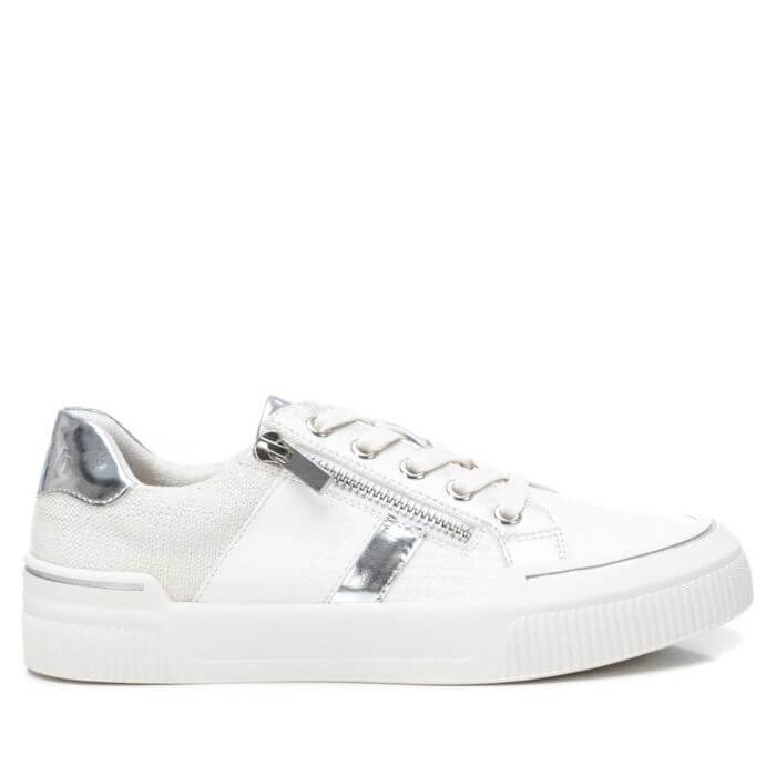 Refresh Funky Silver Lace Up Trainer