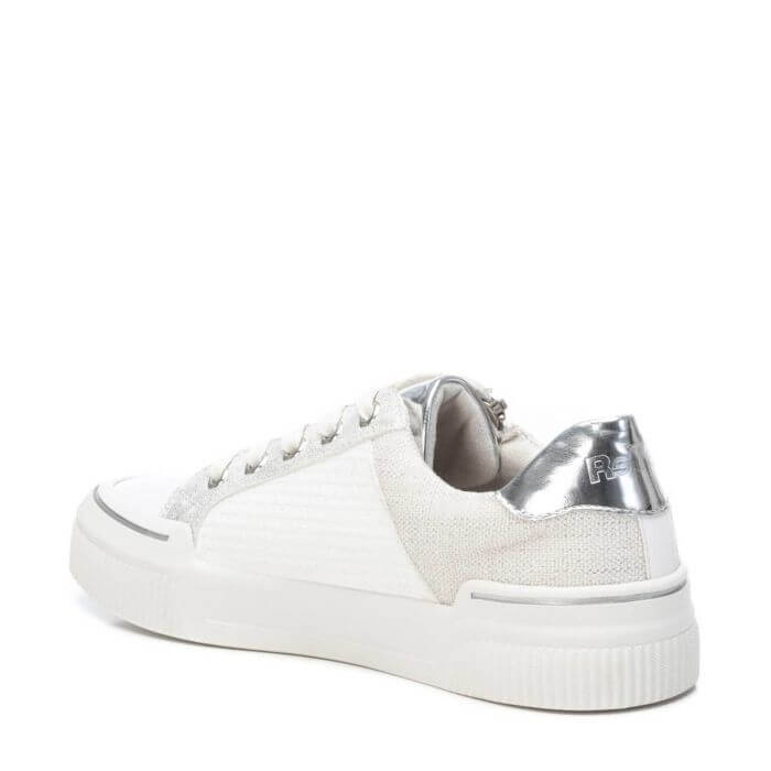 Refresh Funky Silver Lace Up Trainer