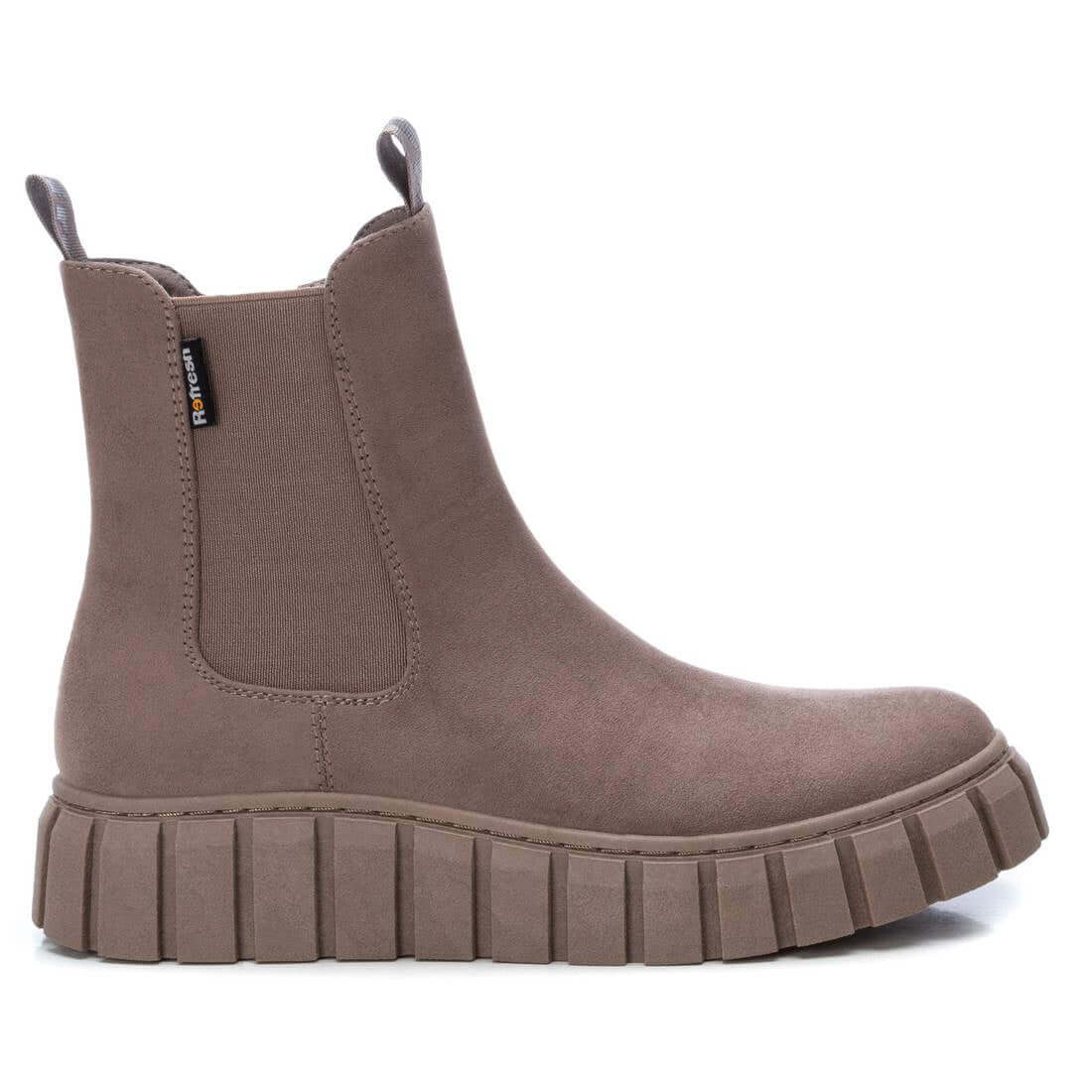 Refresh Microfibre Ladies Taupe Ankle Boot