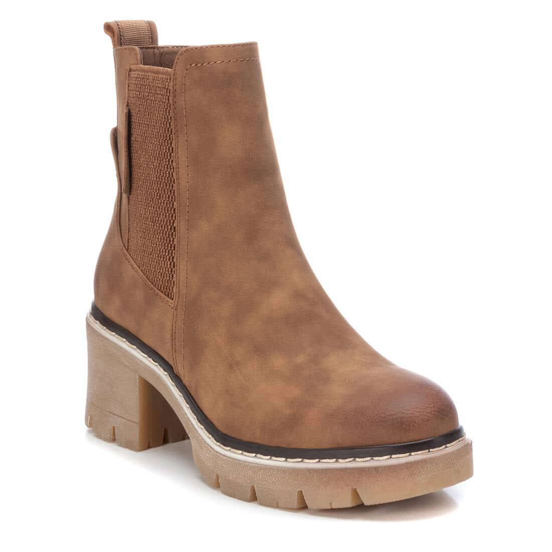 Refresh Camel PU Ladies Ankle Boot