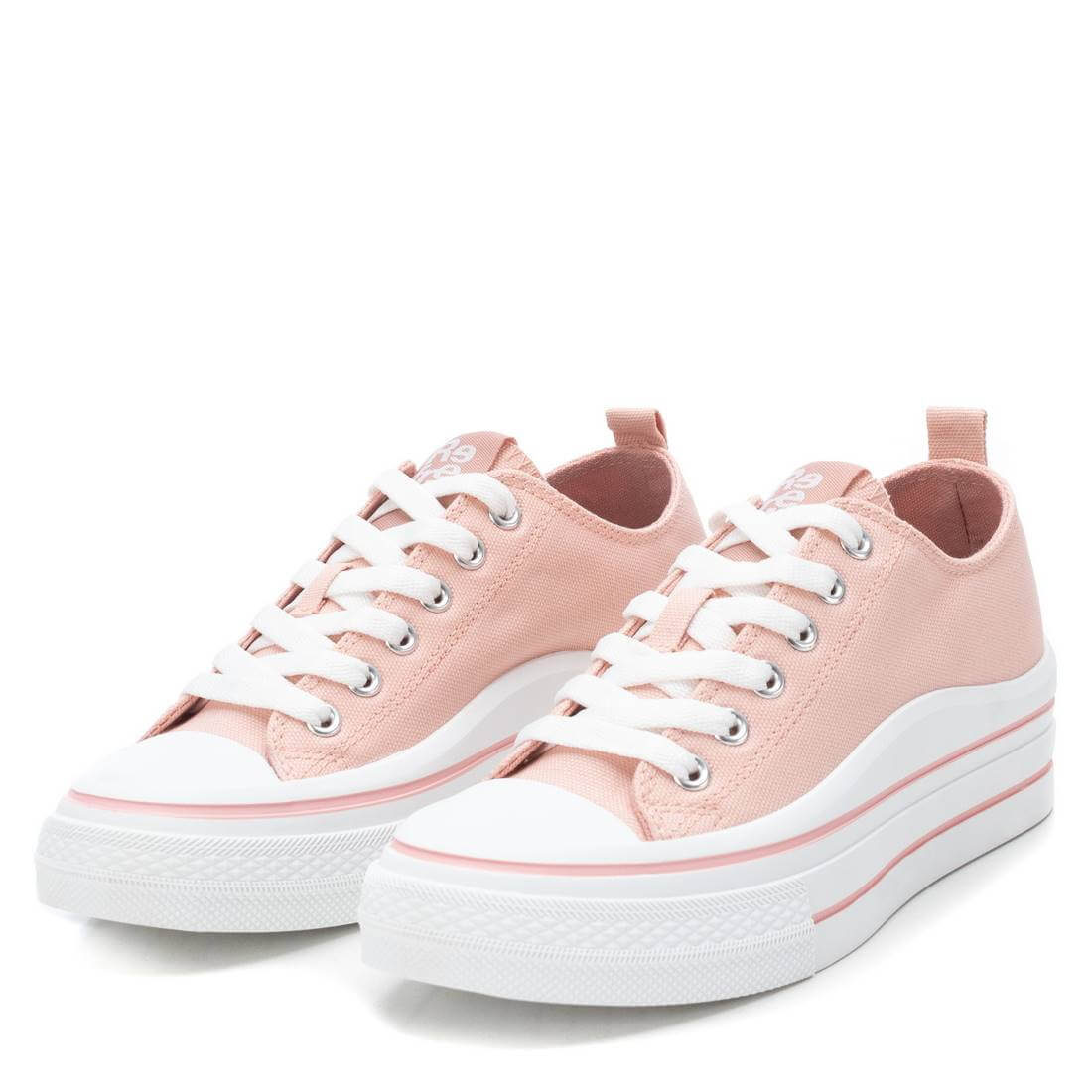 Refresh Nude Pink Chunky Canvas Trainers