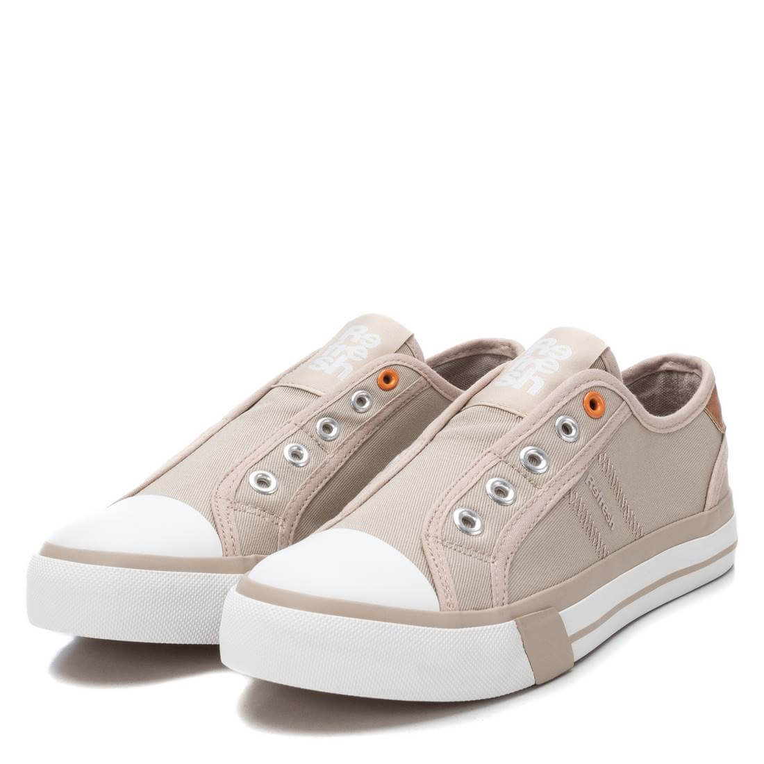 Refresh Beige Canvas Slip On Trainers