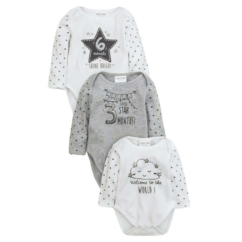 Baby gift 3 Pack Babysuit (Milestones)