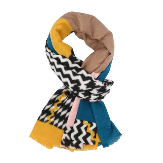 Dogtooth patch scarf