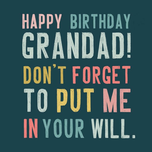 Happy Birthday Grandad Greetings Card