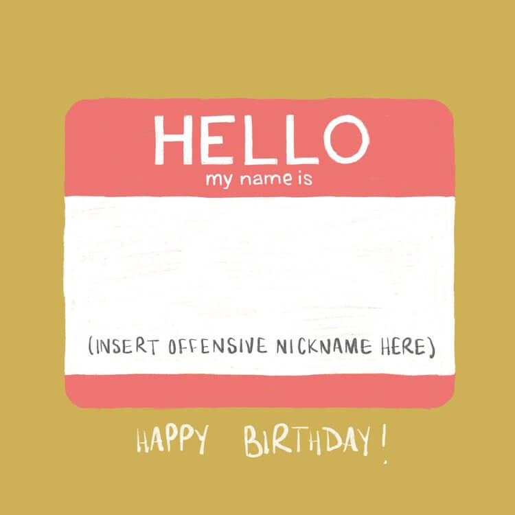 Hello Happy Birthday Greetings Card