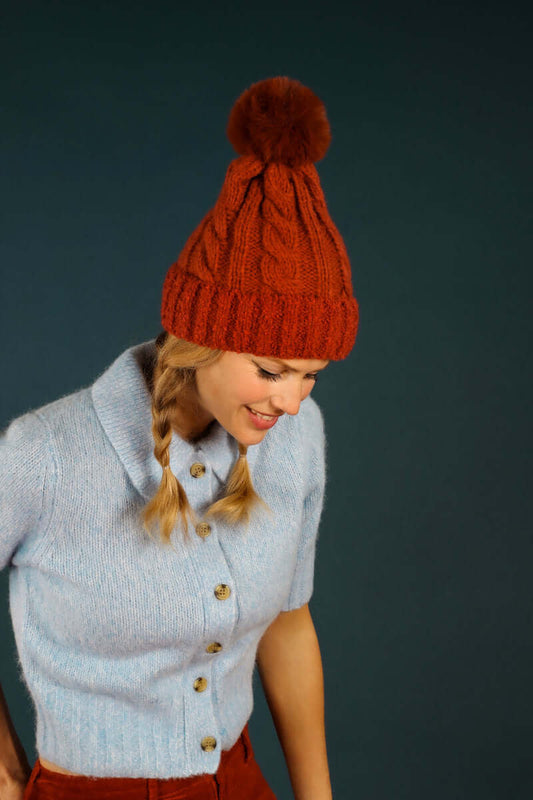Powder Design 'Freya' Bobble Hat - Rust