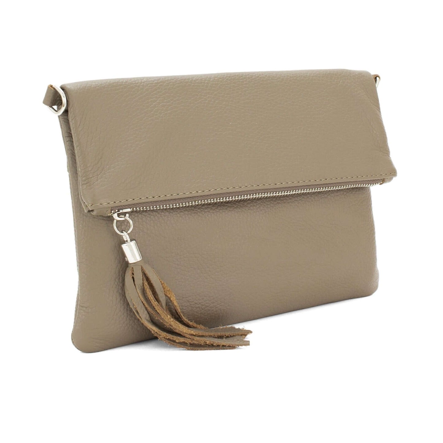 Real Leather Folded Pouch Bag