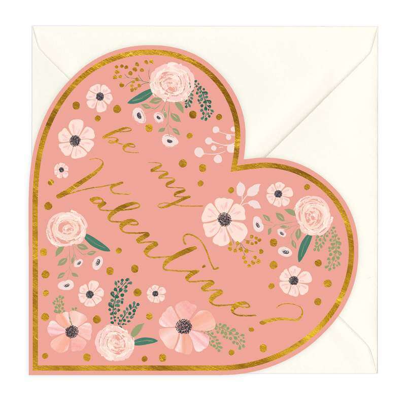 'Be my Valentine' Heart shaped Card
