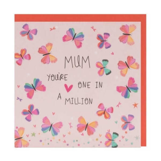 Belly Button Designs 'Mum you're One in a Million' card