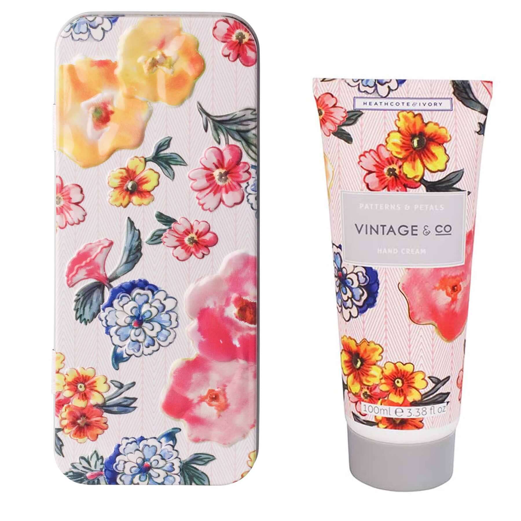 Vintage & Co Patterns & Petals Hand Cream in Tin