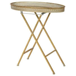 Oval Metal Tray Table