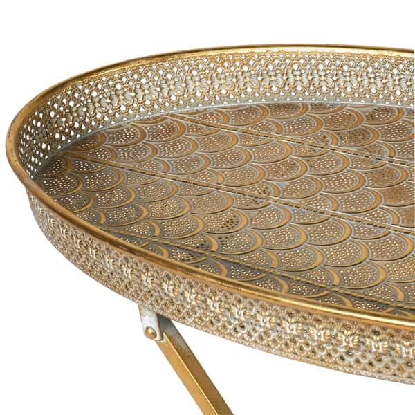 Gold metal deals tray table