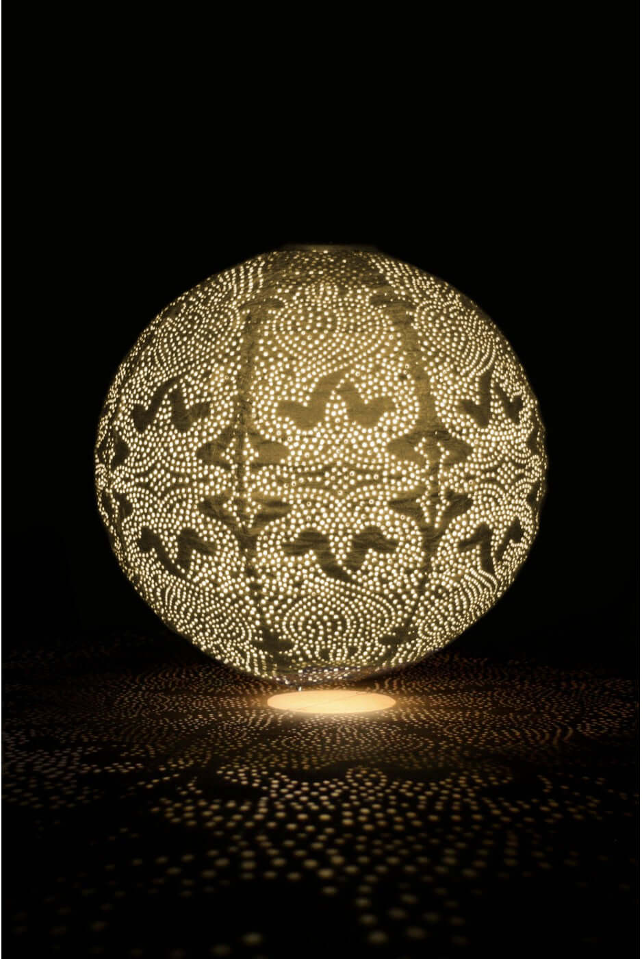 Solar Lantern Globe Gold