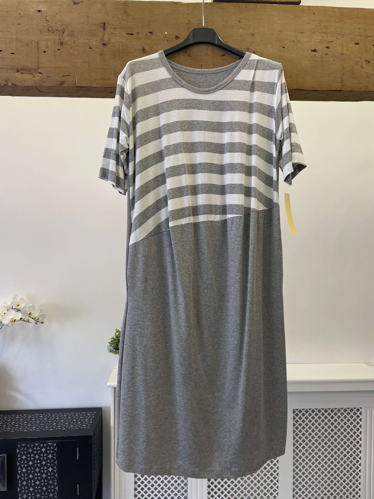 Asymmetrical Stripe T-Shirt Dress