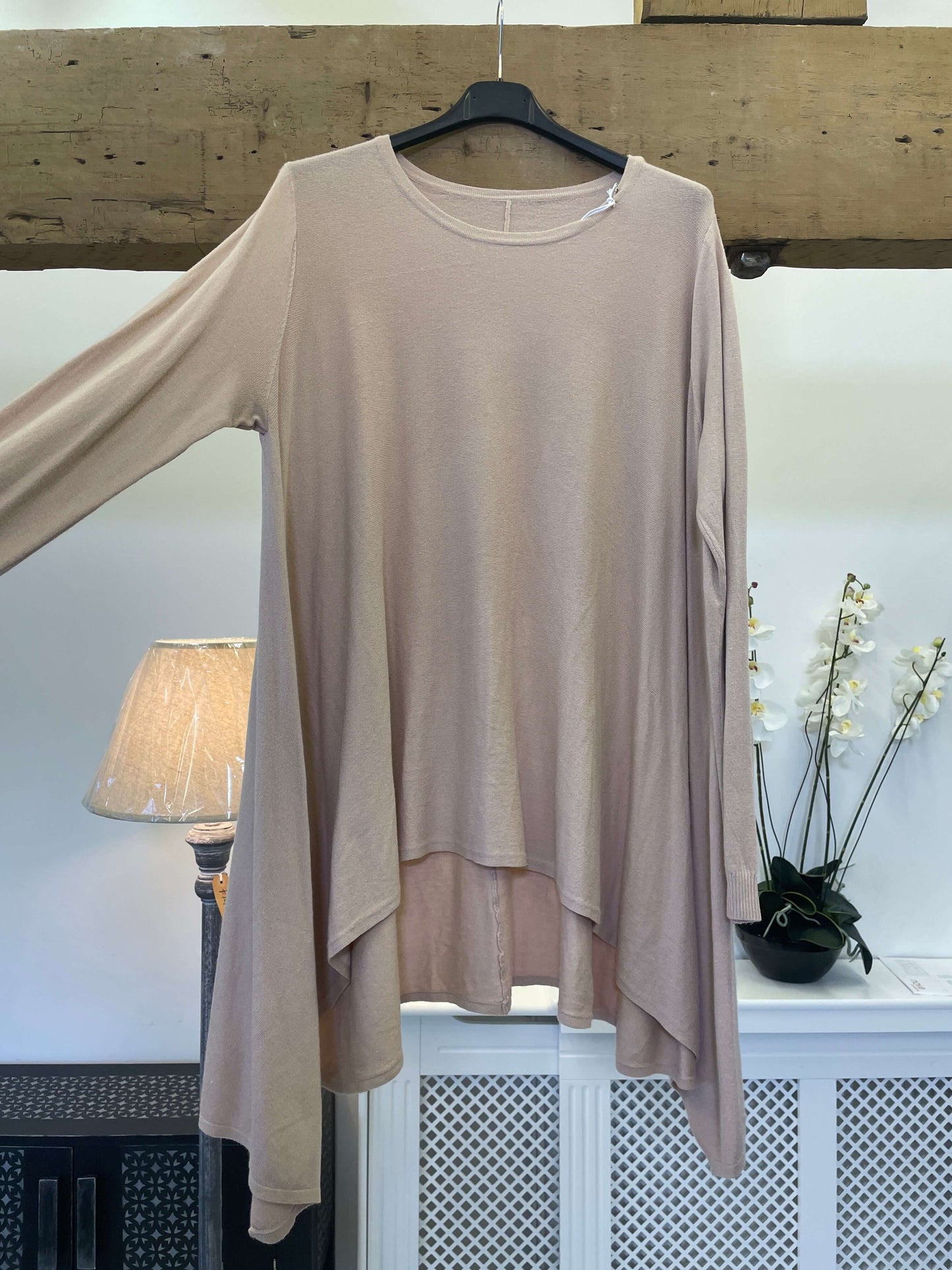 Womens Curved Front Tunic Jumper