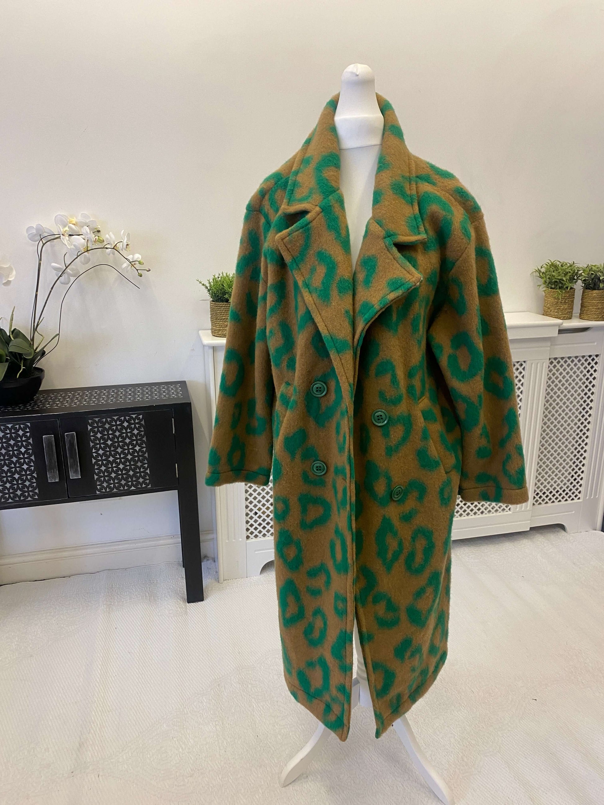 Maxi Neon Leopard Coat