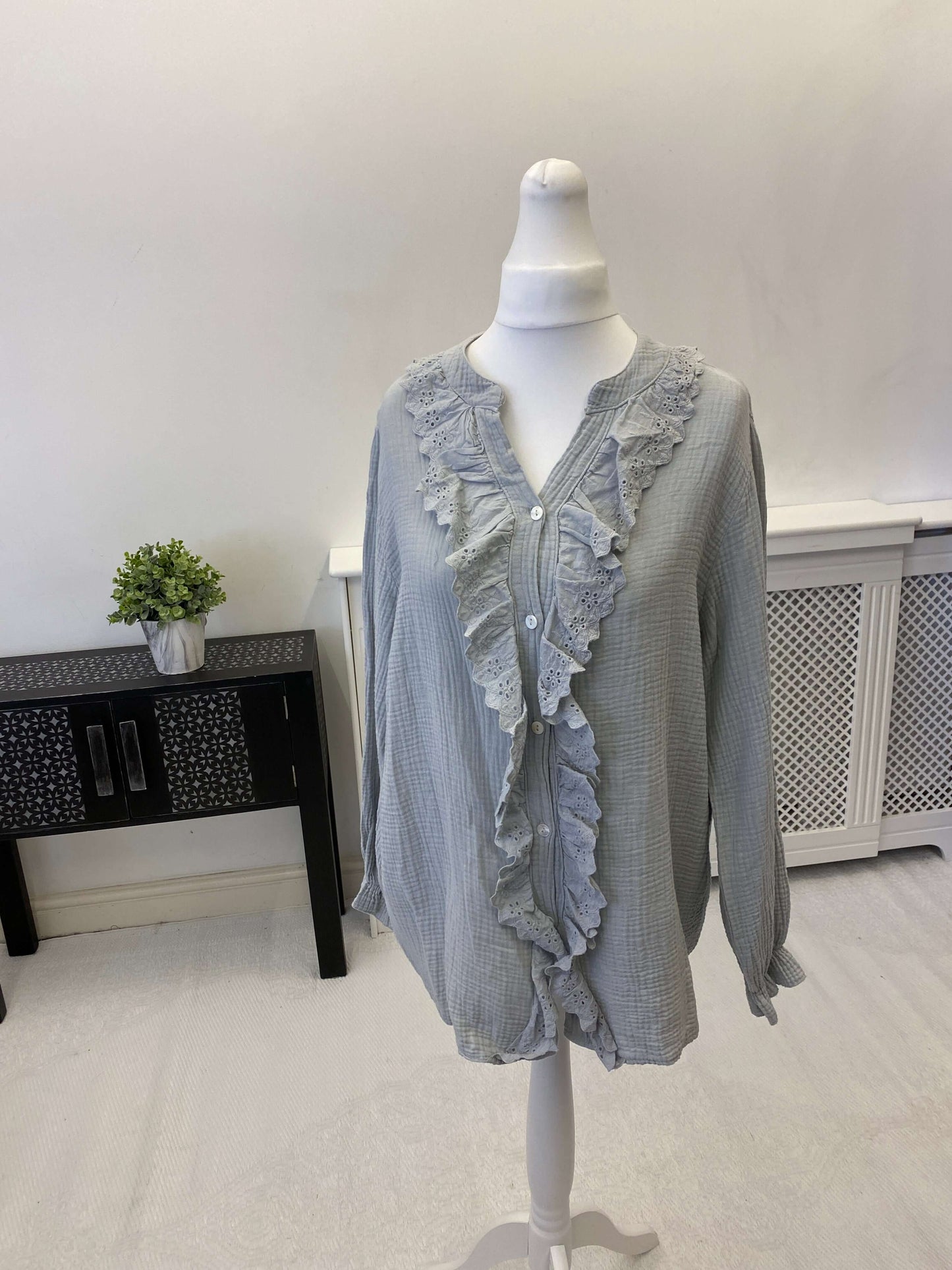 Florence Broderie Anglaise Frill Shirt