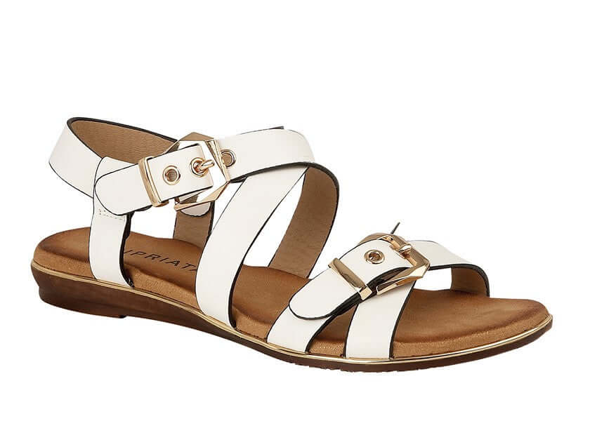 Twin Buckle Crossover Sandal